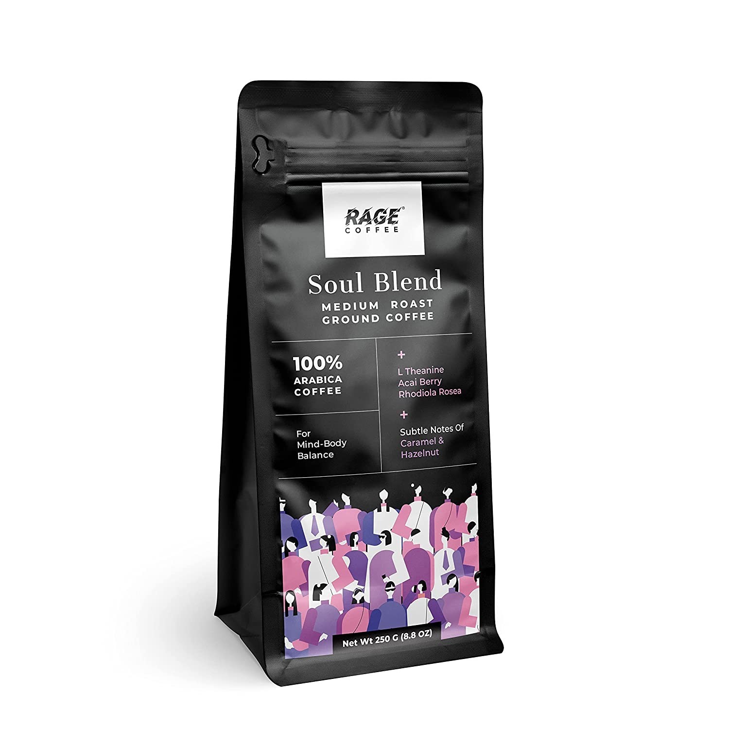 Rage Coffee Soul Blend Medium Roast Ground Coffee Home Strainer   Pack  250 grams